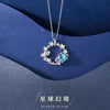 Moonstone planet necklace