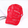 Graffiti heart baseball red / adjustable head circumference (50-54) suitable for 3-12 years old