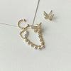 Asymmetric butterfly 925 silver needle