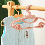 Bow knot children's hanger plastic household baby clothes support non-slip no trace newborn baby hanger