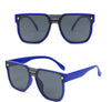 Blue frame black gray film