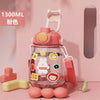 Mobile phone holder double drink plastic cup - watermelon red / 1100ml