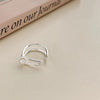 Pearl double irregular ring