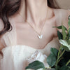 White butterfly necklace
