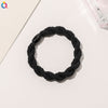 Pure color twist hair rope - black / qiyue factory direct sales