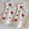 A0601-1 white strawberry bear head / one size fits all