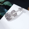 Xz4345b silver violin brooch