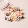 Milk coffee color mix - rectangular section / 10 pcs in a box / box color random delivery