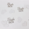 Silver bride to be+white love confetti