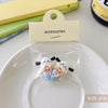 1# crunchy barrel hair clip [little white dog] a pair