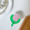 Metal stand - palm tulip - pink