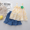 Circle suspenders + lace jeans / 90cm