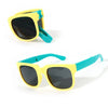Folding square - yellow frame blue legs