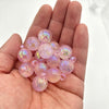 Ice crystal luminous gold powder drop beads-purple