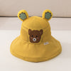 Three-dimensional bear yellow / 3-8 years old (hat circumference 50-54cm) + windproof rope