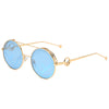Gold frame blue film