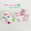 1356 pink and green contrast color mesh socks / s (recommended foot length 12-15cm) about 1-3 years old