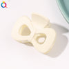 Frosted ponytail clip-4cm bow tie creamy white / qiyue factory direct sales