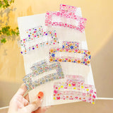 Children's jelly hair clip cute candy color big clip Korean version of resin baby hair clip back head clip
