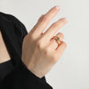 Kink open ring gold / us size 6