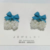 Bow knot rice stud earrings