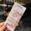 1#pink starfish hairpin set of 5