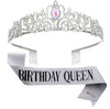 Crown birthday queen silver set