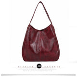 European and American retro soft leather handbag 2021 new bag women's large capacity simple shoulder bag multi-compartment tote bag