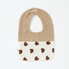 Brown bear (color-block gauze u-shaped bib)