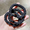 Ruffled hair tie - black