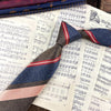 Brown thick striped tie hand tying*8cm