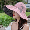 Printed butterfly half brim - pink