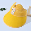Cat straw hat yellow