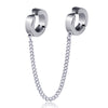 Steel color pierced ear buckle