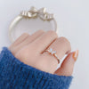 White shell butterfly rose gold / us size 6