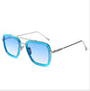 Silver frame blue circle blue film
