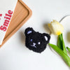 Plush bracket - bear head - black