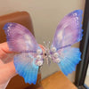 Blue purple butterfly hair clip