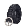 A450 round pin buckle braided belt black