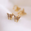 Gold stud earrings (pair set)
