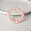 Double-strand telephone cord hair tie-pink