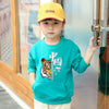 Green tiger crew neck / 110cm