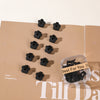 Plum blossom grab black 10 square boxes