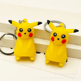 Creative cartoon Pikachu key chain PVC doll key ring bag pendant elf baby gift