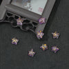 Purple gold foil / 8mm hole diameter about 1mm 10 pcs/pack