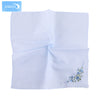 Embroidered flowers with blue background / 35*35cm