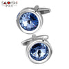 Round imported crystal cuff-jsb055a / copper