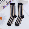 Black tri-color vertical stripes / one size fits all