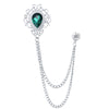 Green diamond on silver background