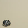 4# [square silver edge white diamond] / side length 17mm diagonal 18mm